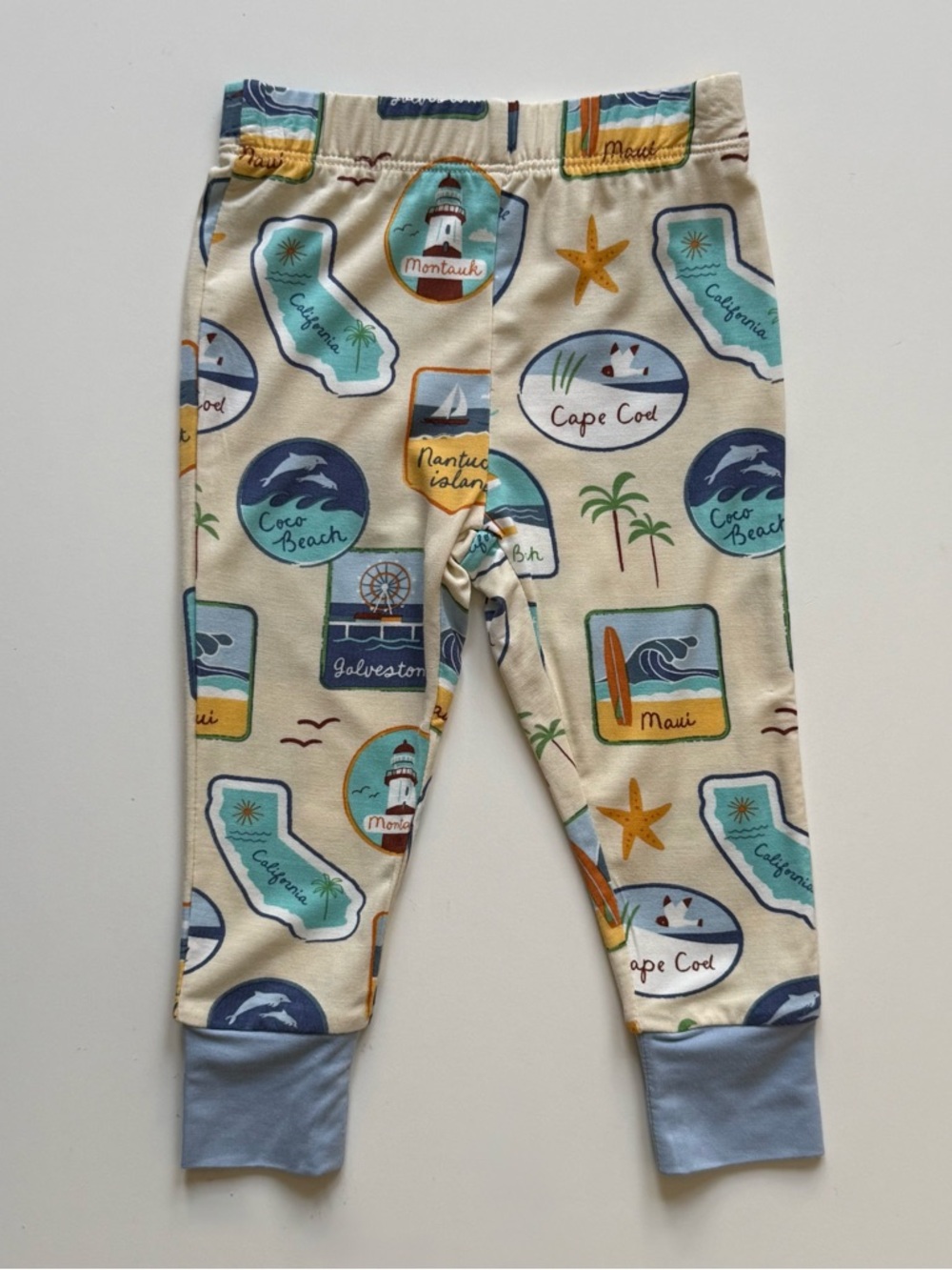 Angel Dear Boys Beach Patches Short Sleeve Loungewear Set - Size 6-12M - Picture 6 of 15